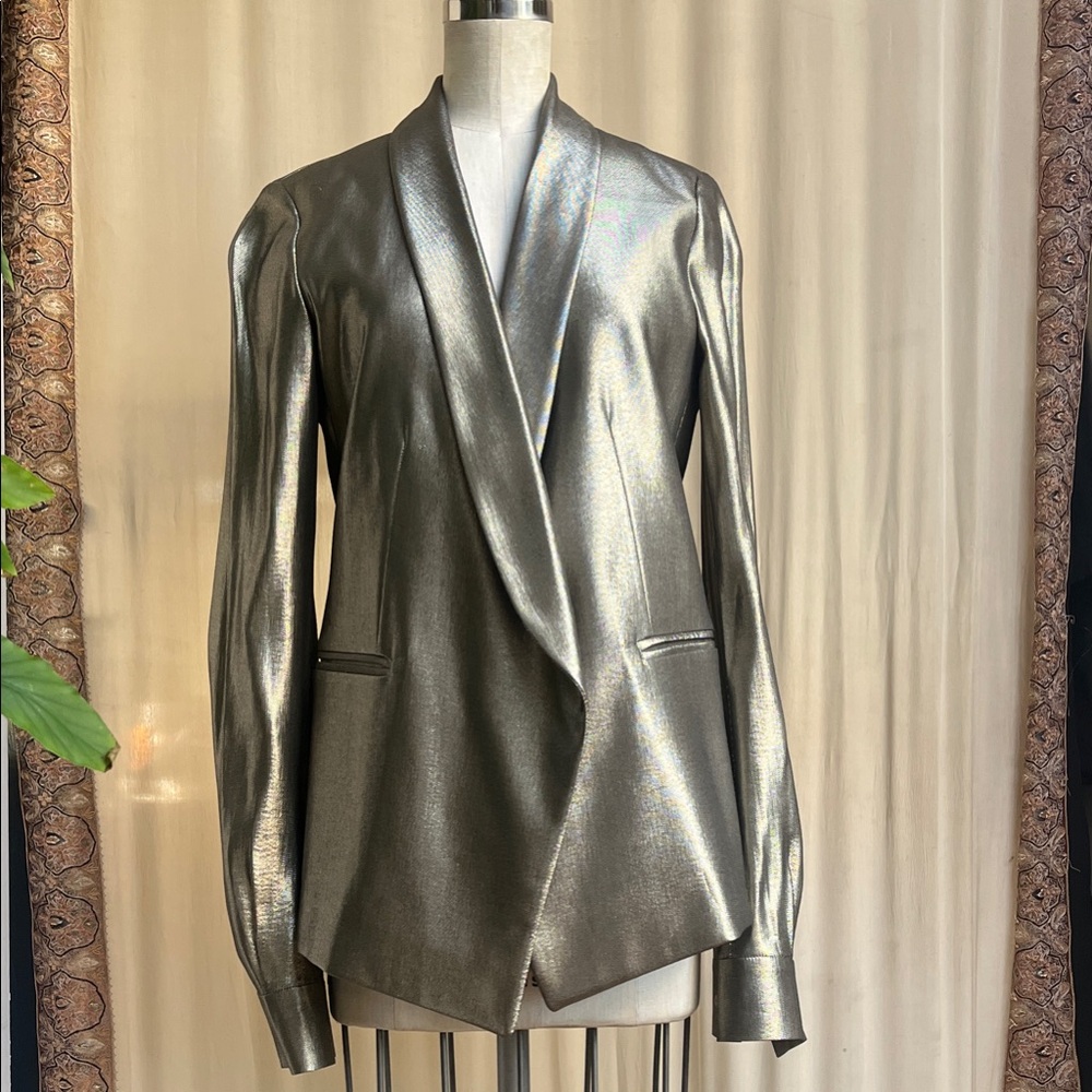 Shimmering Lame Blazer- Anthony Vaccarello - gold